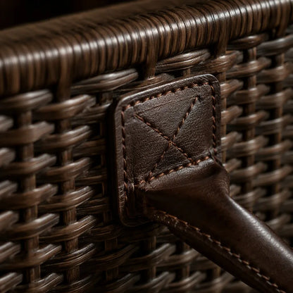 Deep Brown Rattan Storage Basket - View 2