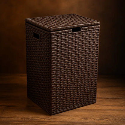Deep Brown Rattan Storage Basket - View 5